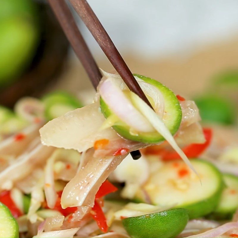 Step 6 Finished Product Green Mango Salad with Pork Ears