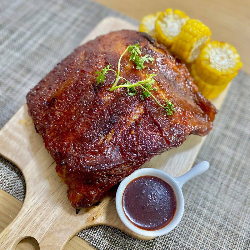 Step 5 Final Product Grilled ribs with BBQ sauce