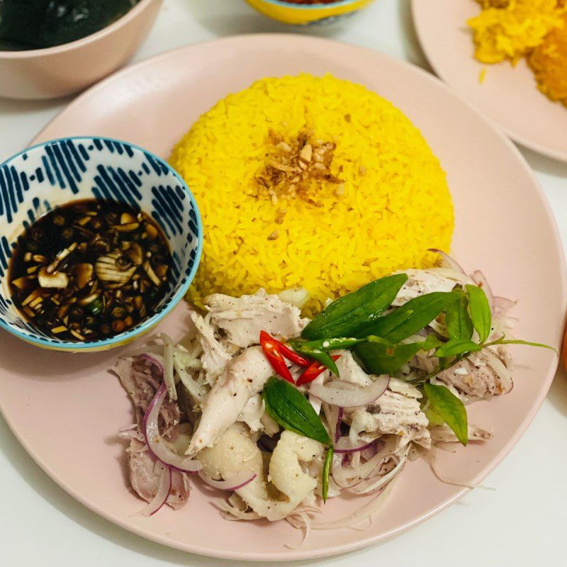 Step 5 Finished Product Hoi An Chicken Rice (recipe shared by the user)