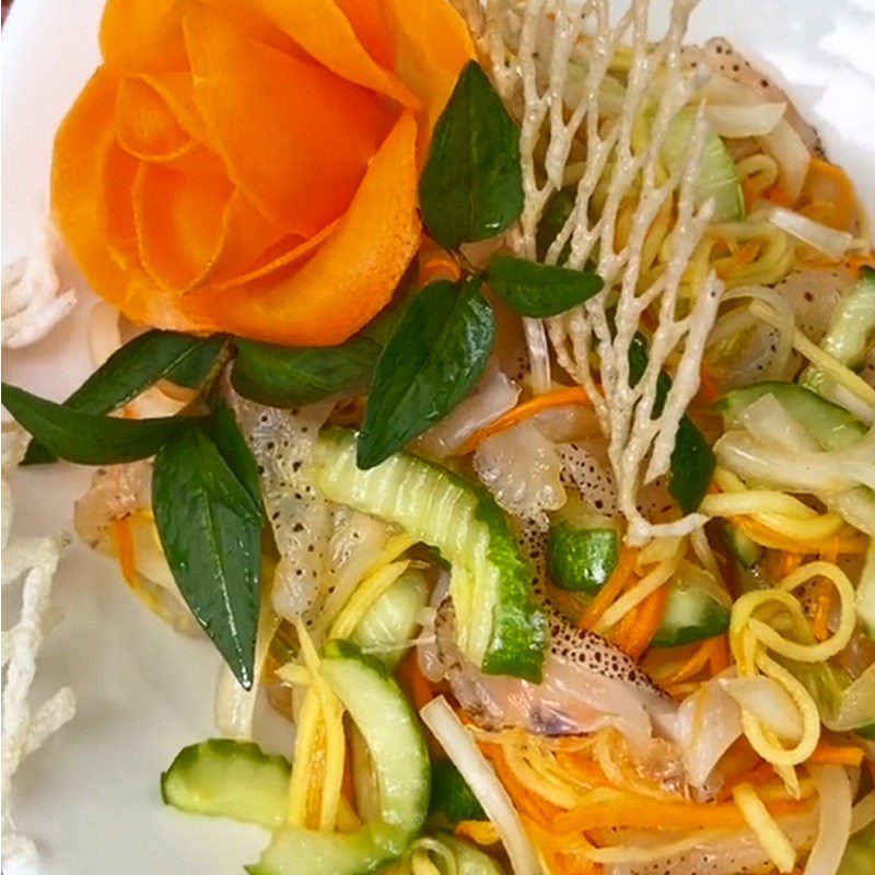 Step 4 Final product Jellyfish salad (Recipe shared from TikTok Cooking with TasteVN)