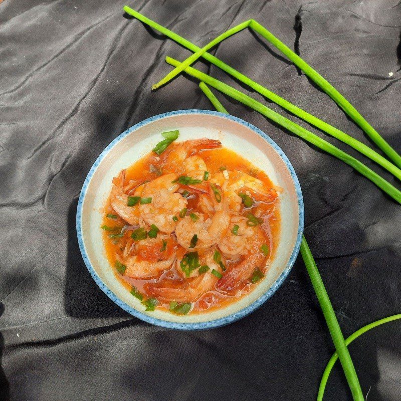 Step 4 Final Product Tomato Sauce Shrimp (recipe shared by user)