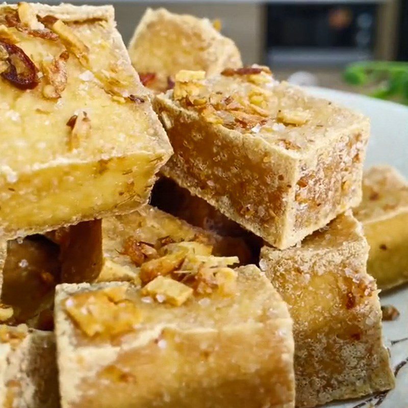 Step 4 Finished product Salted stir-fried tofu (Recipe shared from TikTok Cooking with TasteVN)