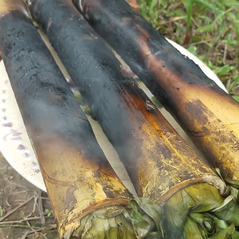 Step 5 Final Product Bamboo Tube Grilled Chicken