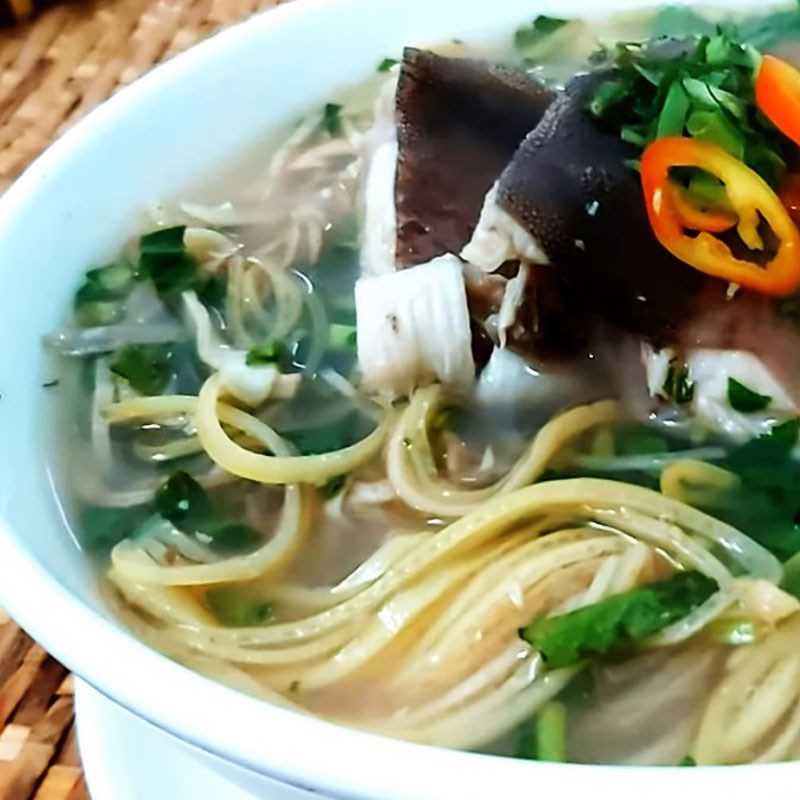 Step 4 Final product Sour soup with stingray and banana flower