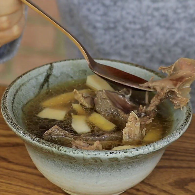 Step 4 Final Product Steamed pigeon with coconut water