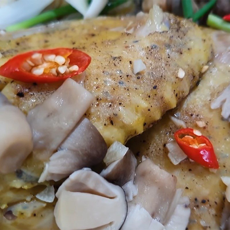 Step 6 Result Steamed chicken with straw mushrooms