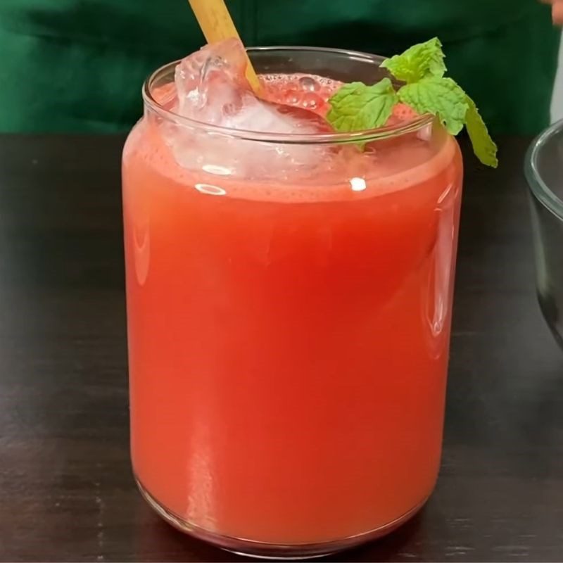 Step 3 Final product Watermelon and pineapple juice