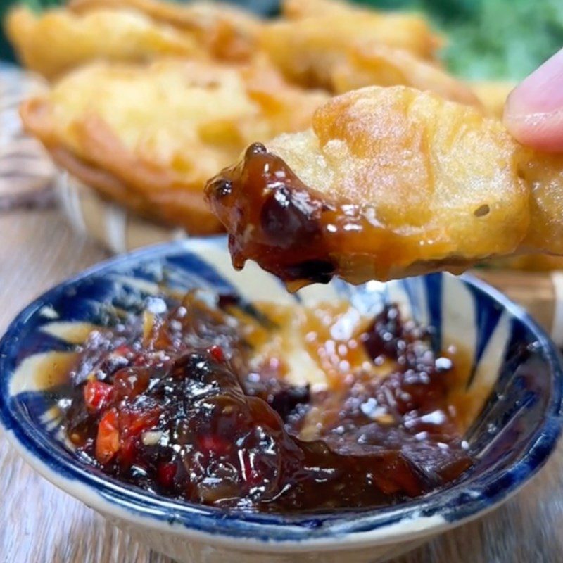 Step 5 Finished product of crispy oyster mushrooms with tamarind dipping sauce (Recipe shared by Tiktok Vegetarian Kitchen XANH)