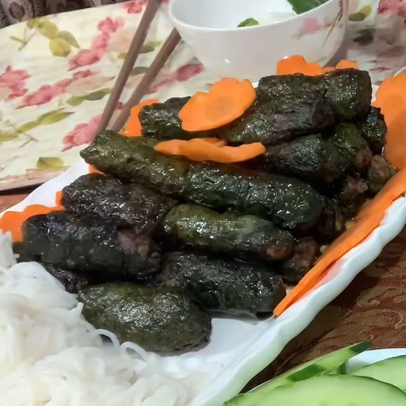 Step 6 Final Product Grilled Pork with Betel Leaves