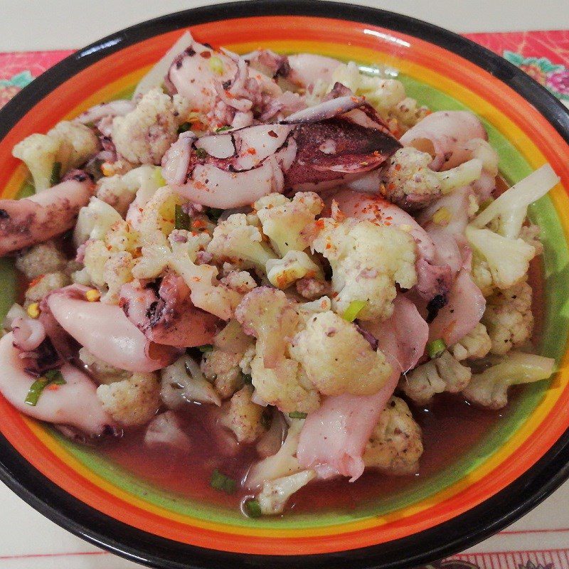 Step 4 Final product Stir-fried squid with broccoli