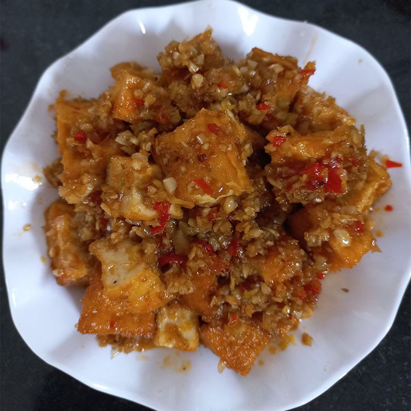 Step 3 Final Product Braised tofu with lemongrass and chili