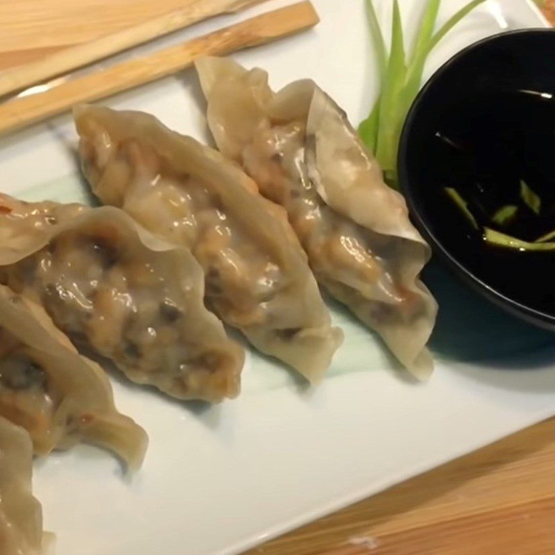 Step 4 Final Product Steamed vegetable dumplings