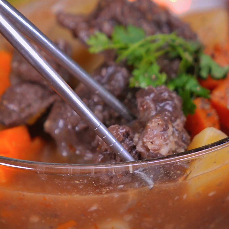 Step 7 Final Product Beef stew with potatoes and carrots