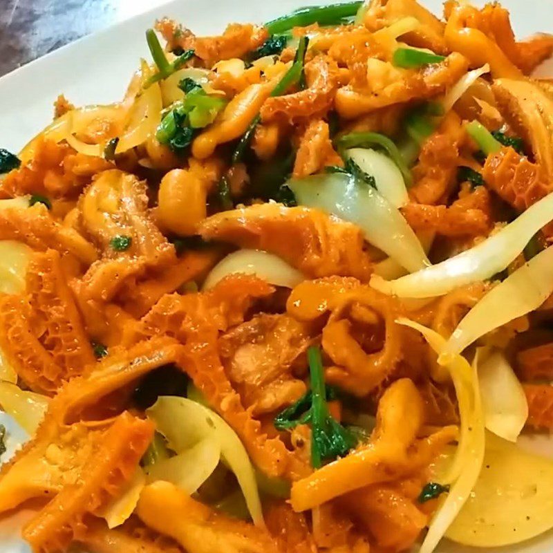 Step 4 Final product Stir-fried beef intestines with curry