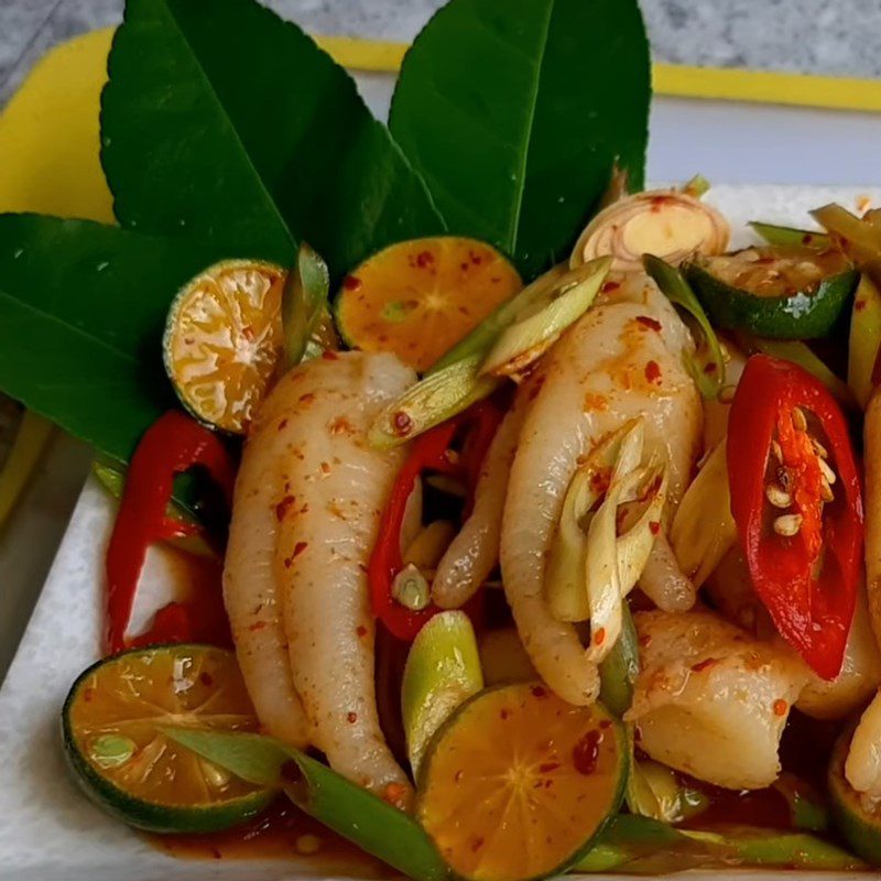 Step 4 Final Product Pickled Chicken Feet with Lemongrass and Kumquat