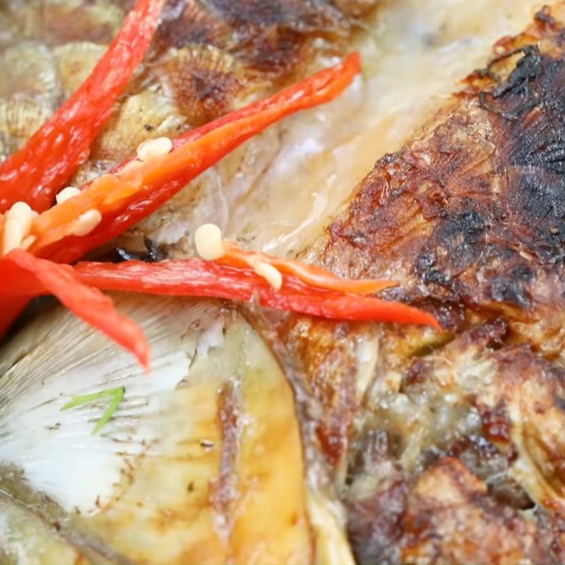 Step 4 Final product Grilled fish pa pỉnh tộp using charcoal stove