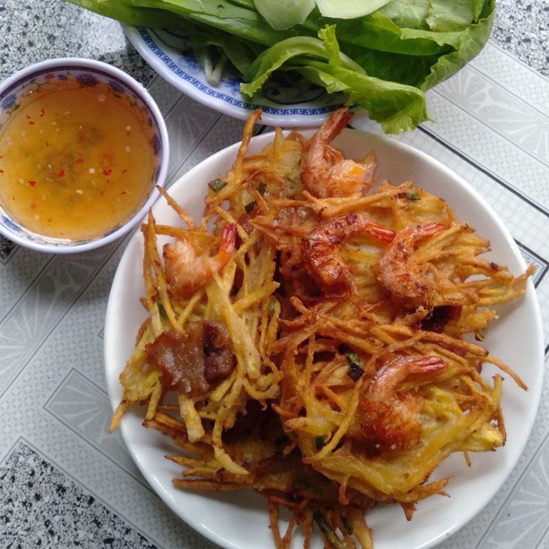 Step 6 Final Product Fried sweet potato shrimp cake (recipe shared by users)