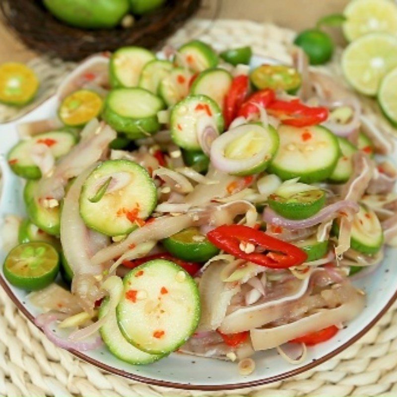 Step 6 Finished Product Green Mango Salad with Pork Ears