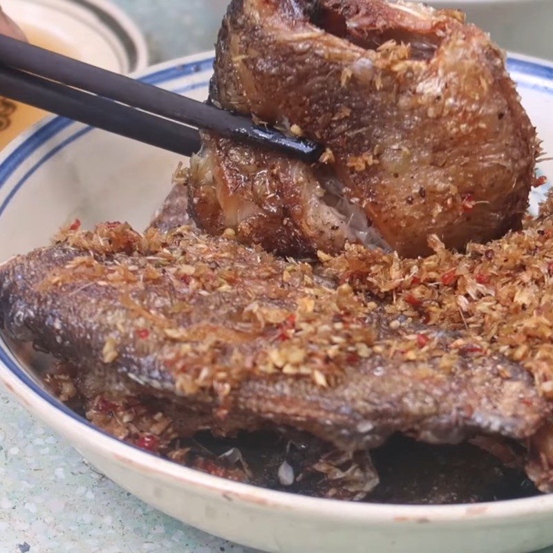 Step 5 Final Product Fried salted fish with lemongrass and chili