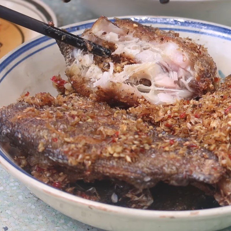 Step 5 Final Product Fried salted fish with lemongrass and chili