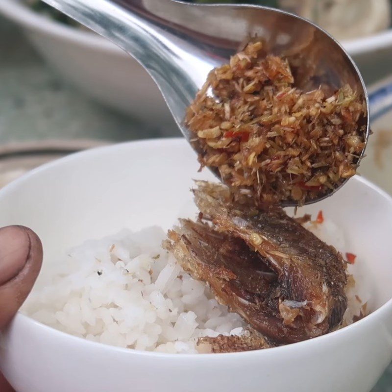 Step 5 Final Product Fried salted fish with lemongrass and chili