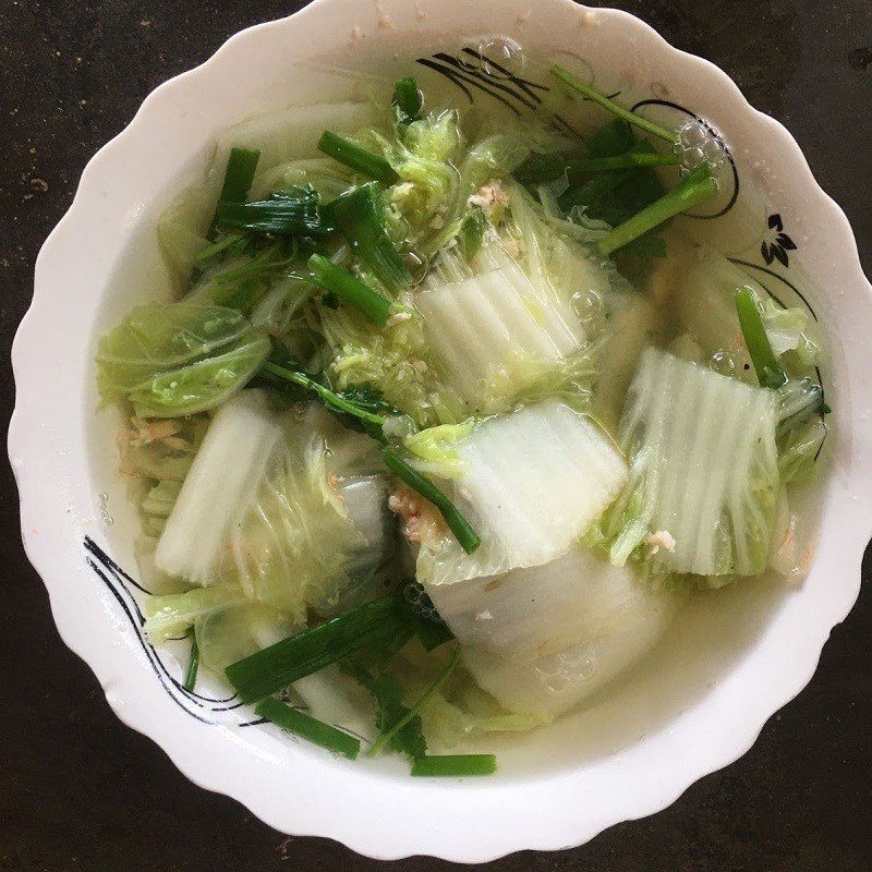 Step 4 Final Product Fresh Shrimp Napa Cabbage Soup