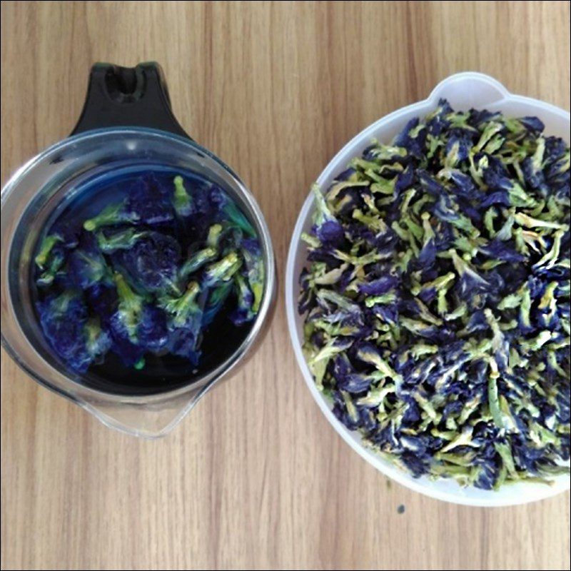 Step 4 Final Product Dried Butterfly Pea Flower Tea