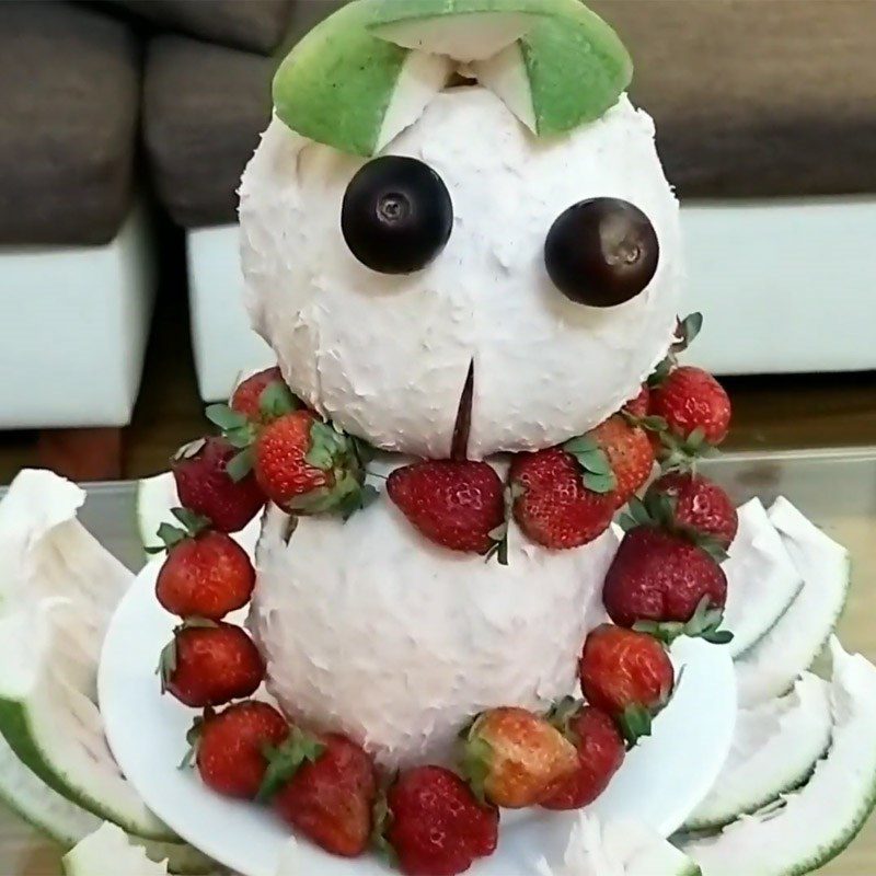 Step 3 Final Product How to make a snowman from grapefruit