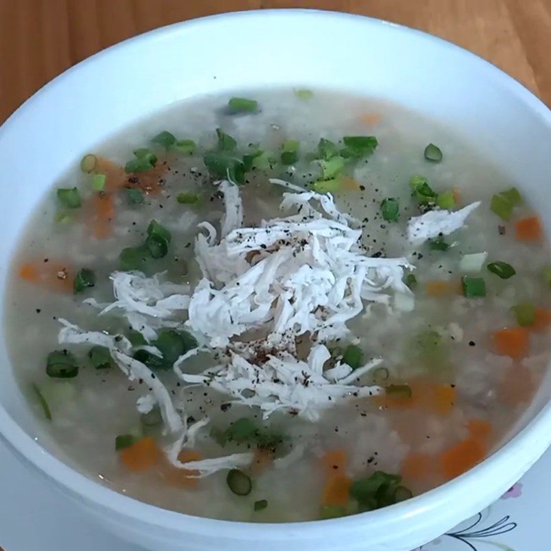 Step 4 Final Product Chicken Mushroom Porridge