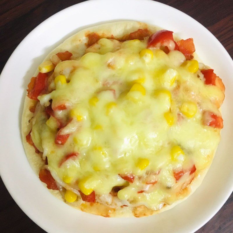 Step 6 Final Product Seafood Pizza using non-stick pan