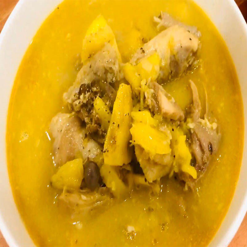 Step 5 Final product Coconut milk chicken curry sweet potato