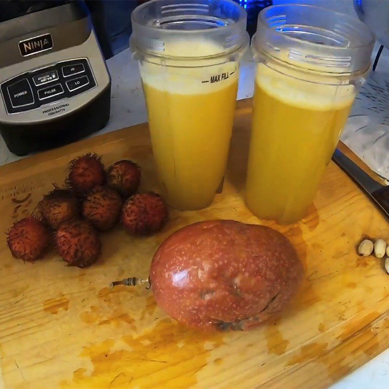 Step 3 Final product Rambutan passion fruit juice