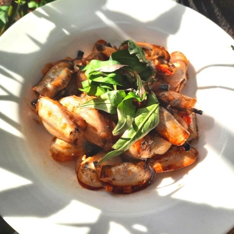 Step 4 Final product Stir-fried razor clams with tamarind