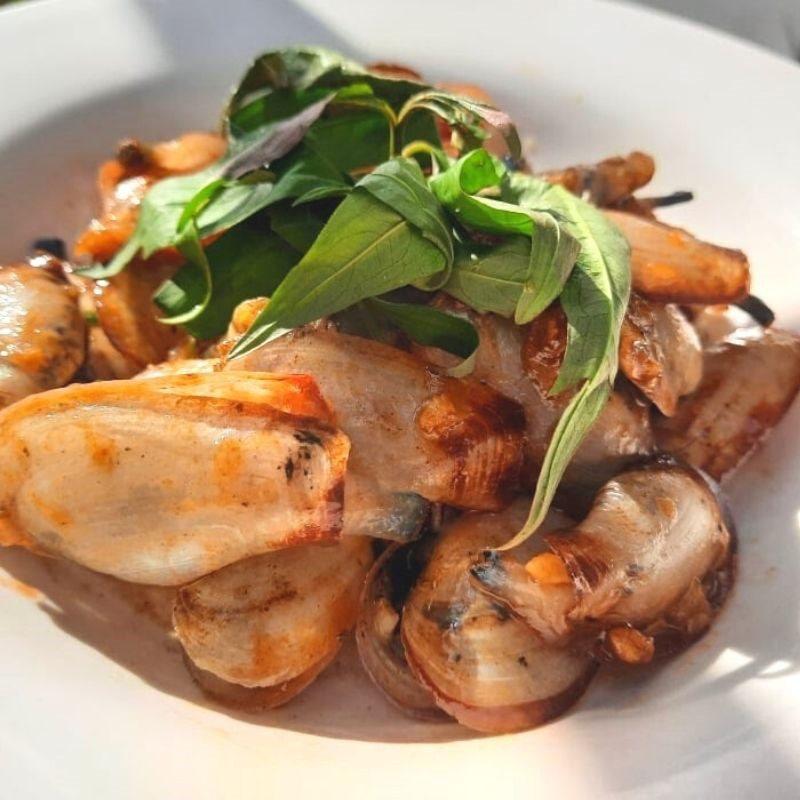 Step 4 Final product Stir-fried razor clams with tamarind