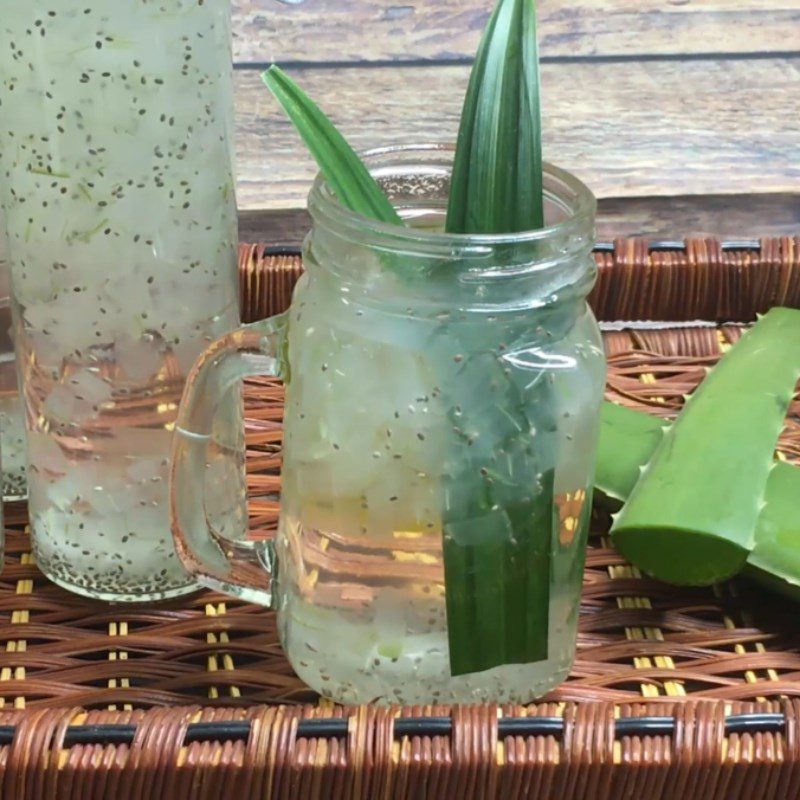 Step 6 Final product Aloe vera chia seeds rock sugar