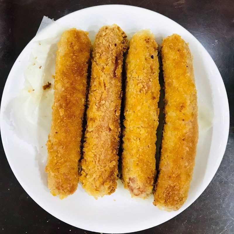 Step 5 Finished product Fried sausages