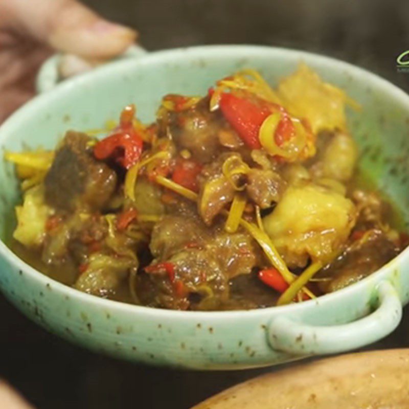 Step 4 Final Product Braised Beef with Lemongrass and Turmeric