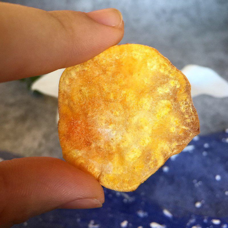 Step 4 Finished product Sweet potato chips with cheese