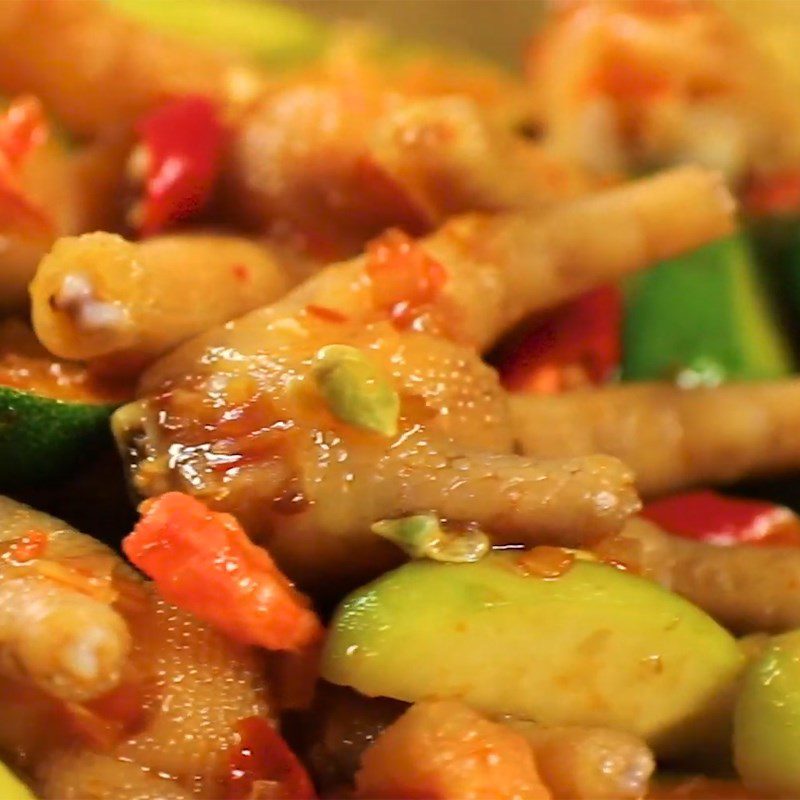 Step 5 Final product Spicy sweet and sour chicken feet