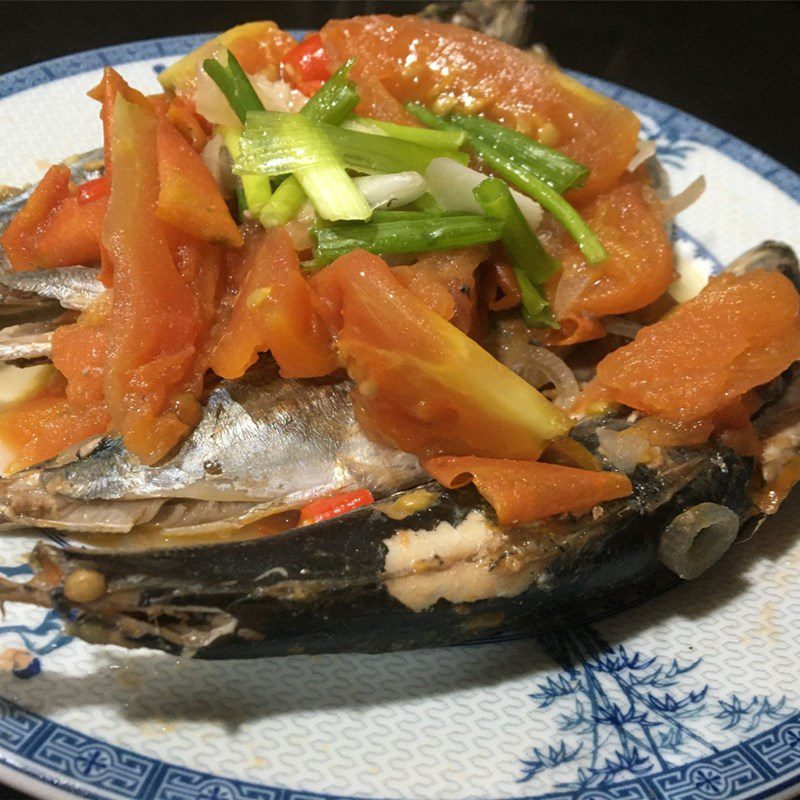 Step 4 Finished product Stewed mackerel with tomatoes (Recipe shared by a user)