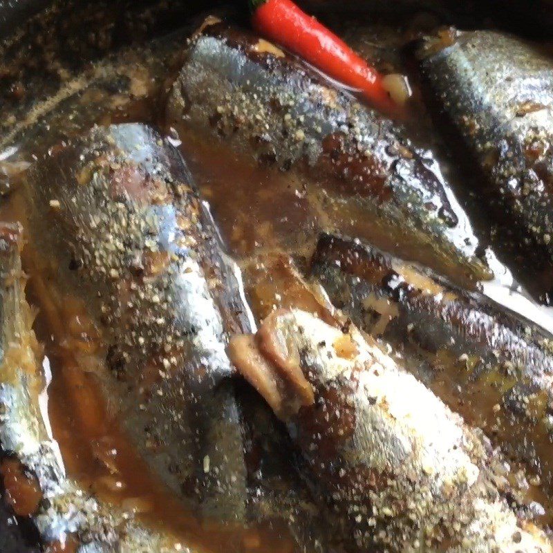 Step 4 Final product Mackerel cooked in pepper