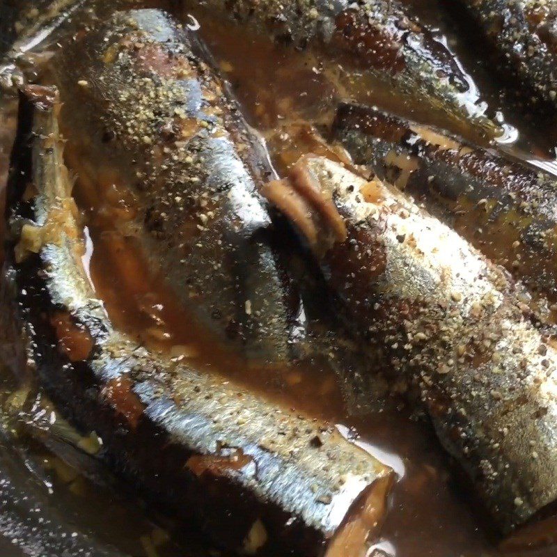 Step 4 Finished product of Japanese mackerel simmered with pepper