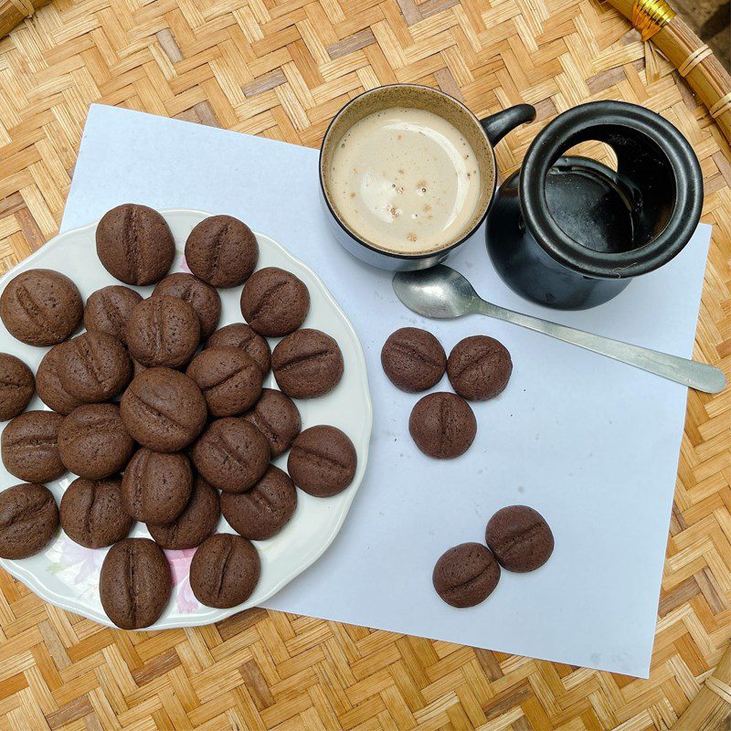 Step 5 Final product Coffee bean cookies using all-purpose flour