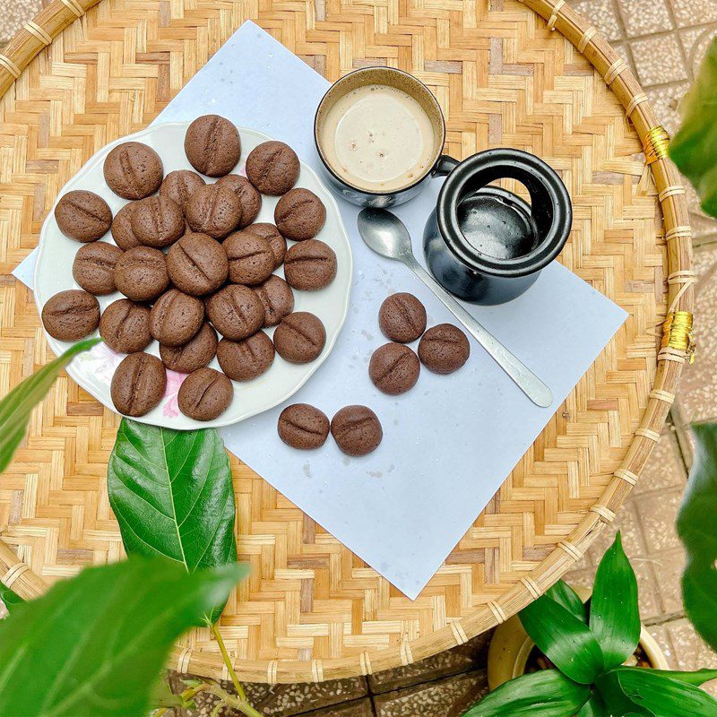 Step 5 Final product Coffee bean cookies using all-purpose flour