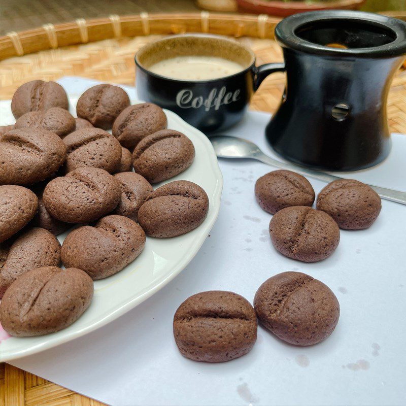 Step 5 Final product of coffee bean cookies using all-purpose flour