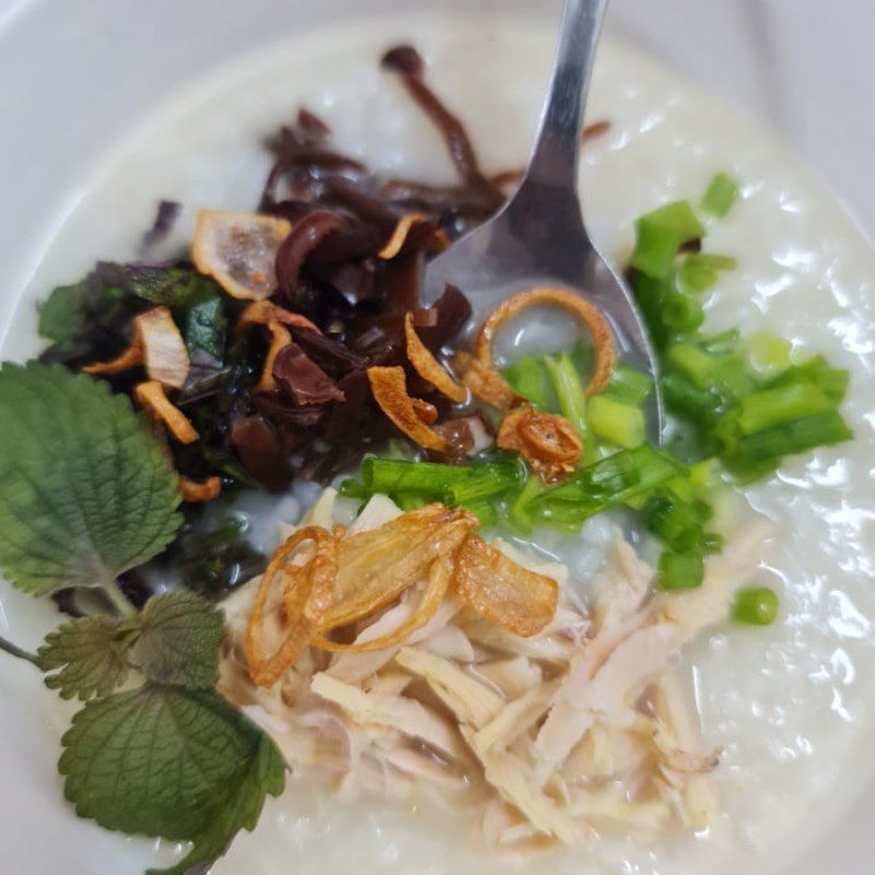 Step 4 Final Product Chicken Porridge with Perilla Leaves