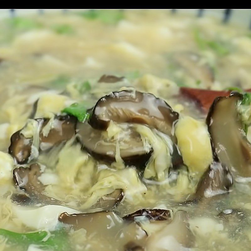 Step 4 Final Product Egg Mushroom Tofu Soup