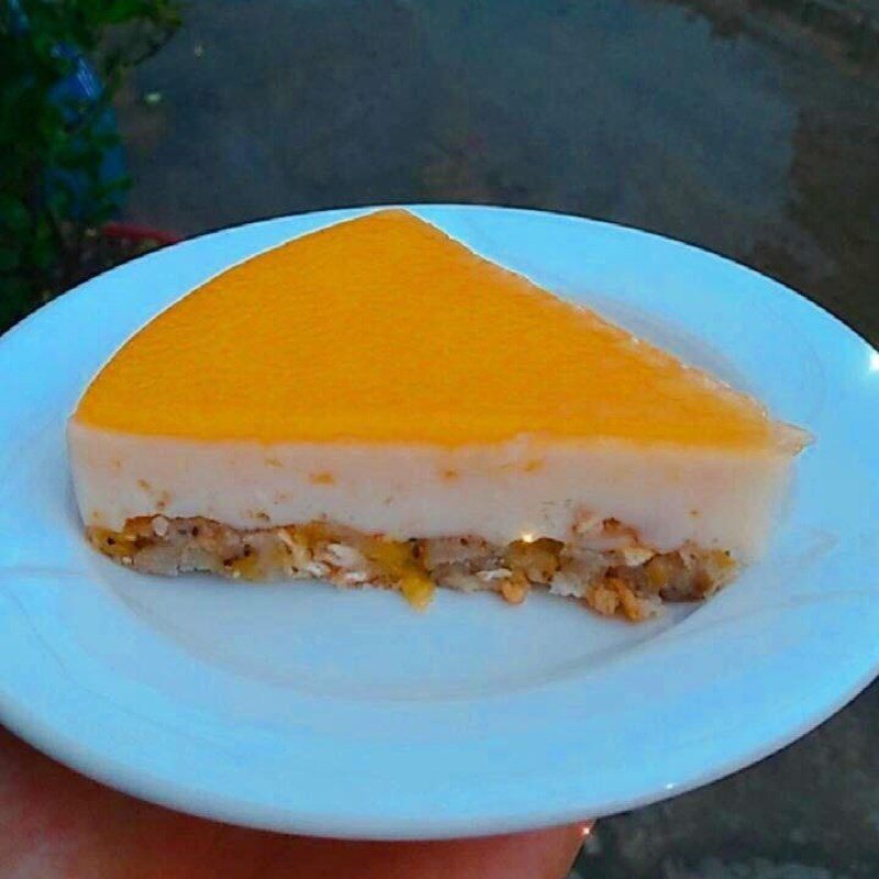 Step 4 Final product Baked orange cheesecake with gelatin