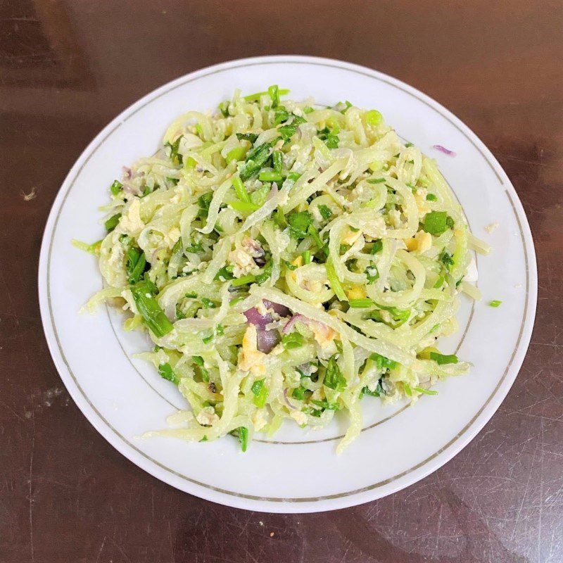 Step 3 Final Product Stir-fried Chayote with Eggs