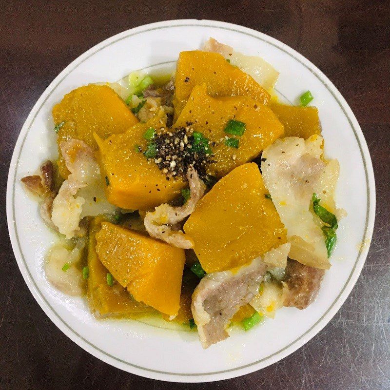 Step 4 Final Product Stir-fried Pumpkin with Pork